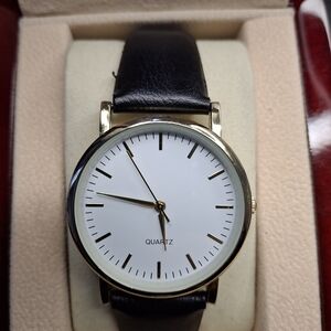 Classic Black and Gold Quartz Men's Watch